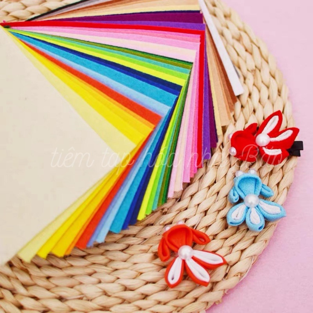 Lẻ 1 Tấm Vải Dạ Nỉ Nhiều Màu Kích Thước 30 x 30 - Phụ Liệu Handmade DIY
