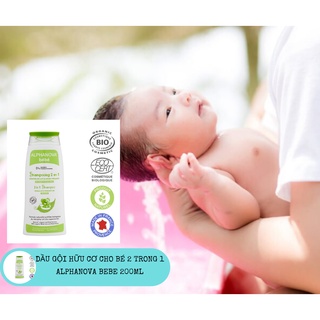 Gel tắm gội hữu cơ cho bé Dermo Cleansing Alphanova 200ml