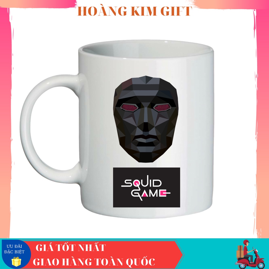 Cốc sứ, Ly sứ in hình Squid Game giá rẻ