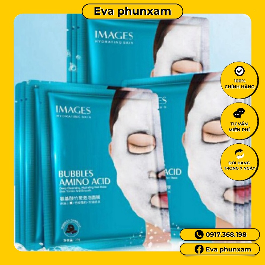 Mặt nạ than sủi bọt thải độc amino acid dùng cái nhân,spa thẫm mỹ viện.