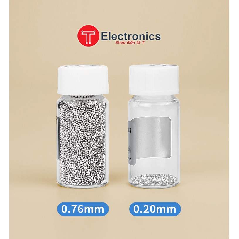 Chì Bi Làm Chân Chípset 0.20 mm - 0.76 mm-Lọ 25.000 Viên