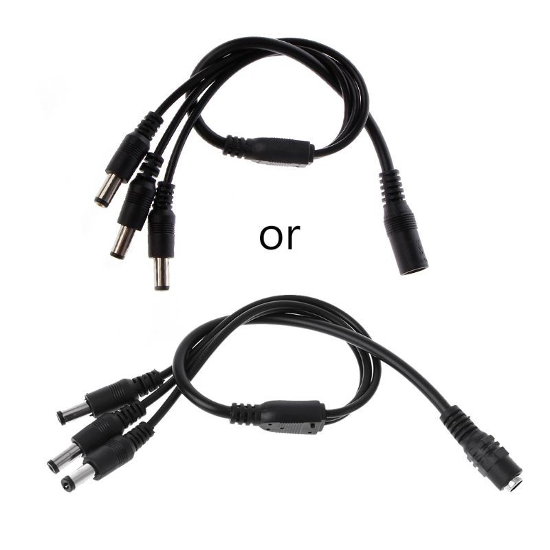 Dây cáp chia nguồn 12v Dc 1 cổng cắm sang giắc cắm 2 / 3 / 4 / 5 5.5x2.1mm tiện dụng