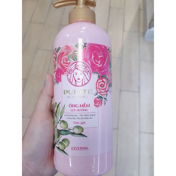 Dầu gội Purite de Provence Anh Đào,Hoa Hồng 600ml