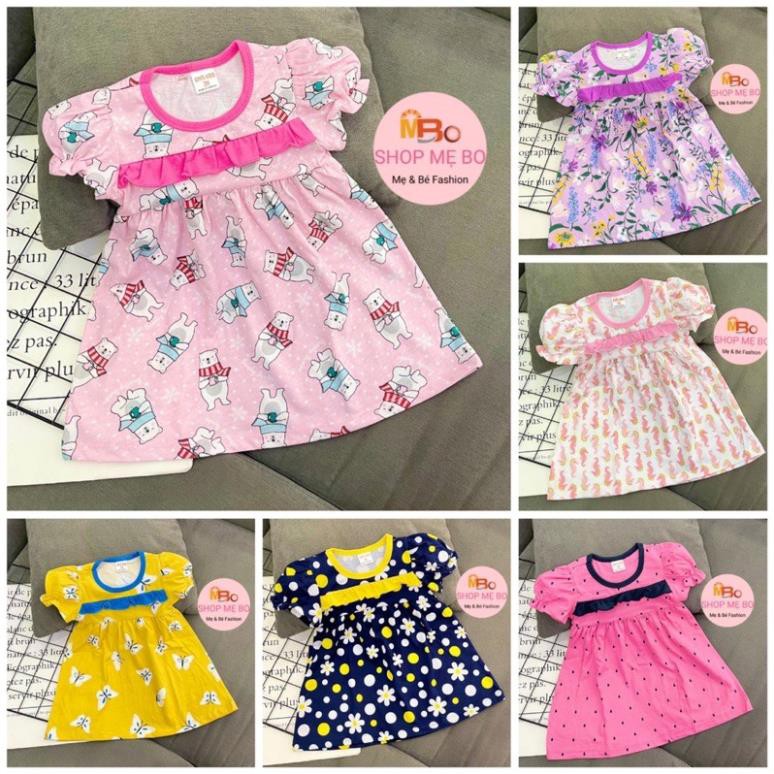 váy đầm bé gái tay ngắn cánh tiên BABYDOLL phối bèo cực xinh sỉ quần áo trẻ em