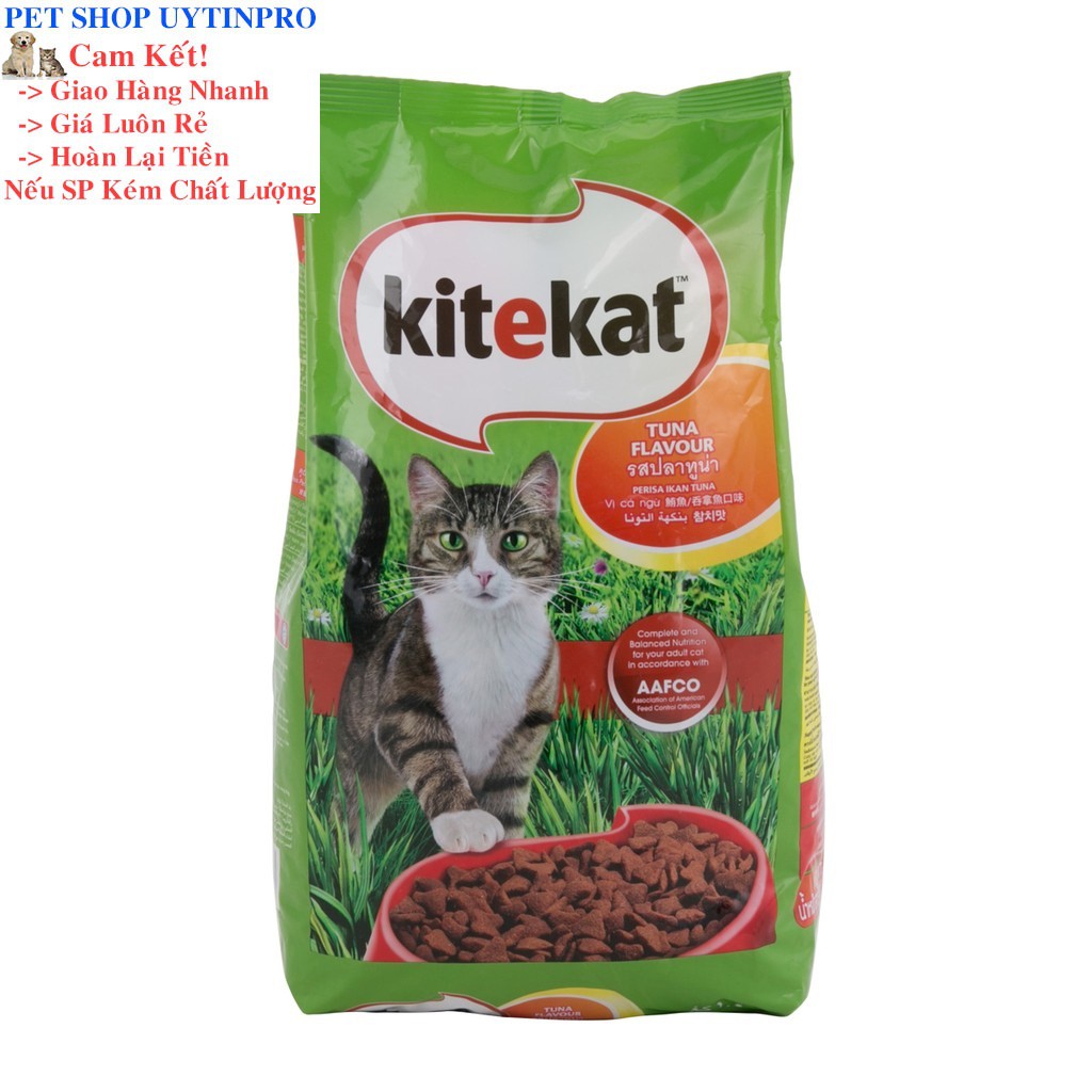 gg79 THỨC ĂN CHO MÈO DẠNG HẠT KITEKAT Vị cá ngừ Túi 1.4kg xuất xứ Thái Lan