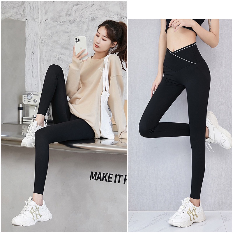 Quần legging nữ gen bụng cạp chéo che khuyết điểm