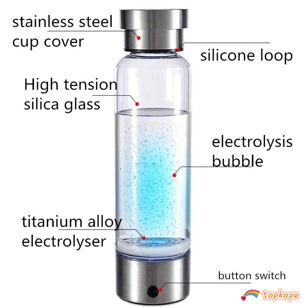 Bình tạo nước giàu Hydrogen kèm cáp điện