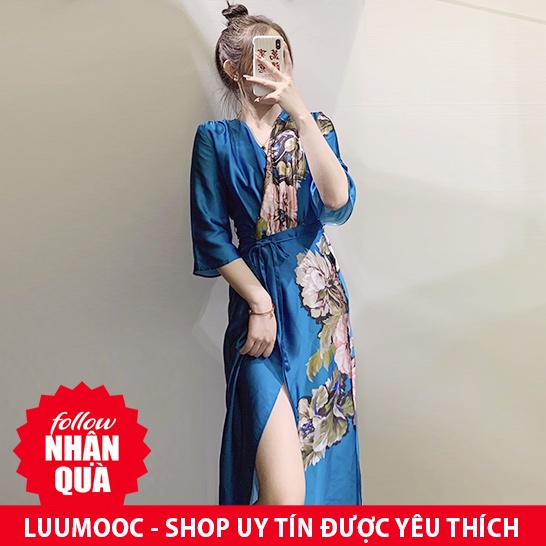 Đầm ZAra hoa lụa vạt chéo sang chảnh DH2VCKG58N9