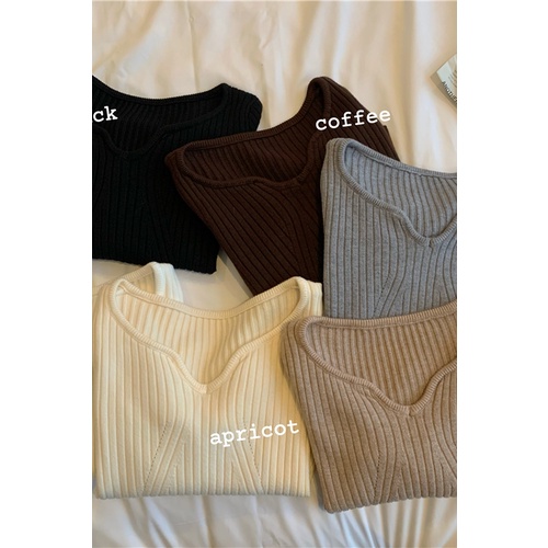 NUZIRO  Áo len cổ chữ V cho nữ