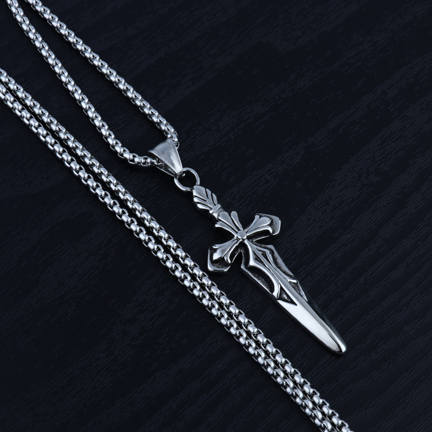 Dây Chuyền Hình Thanh Kiếm Bằng Thép Không Gỉ