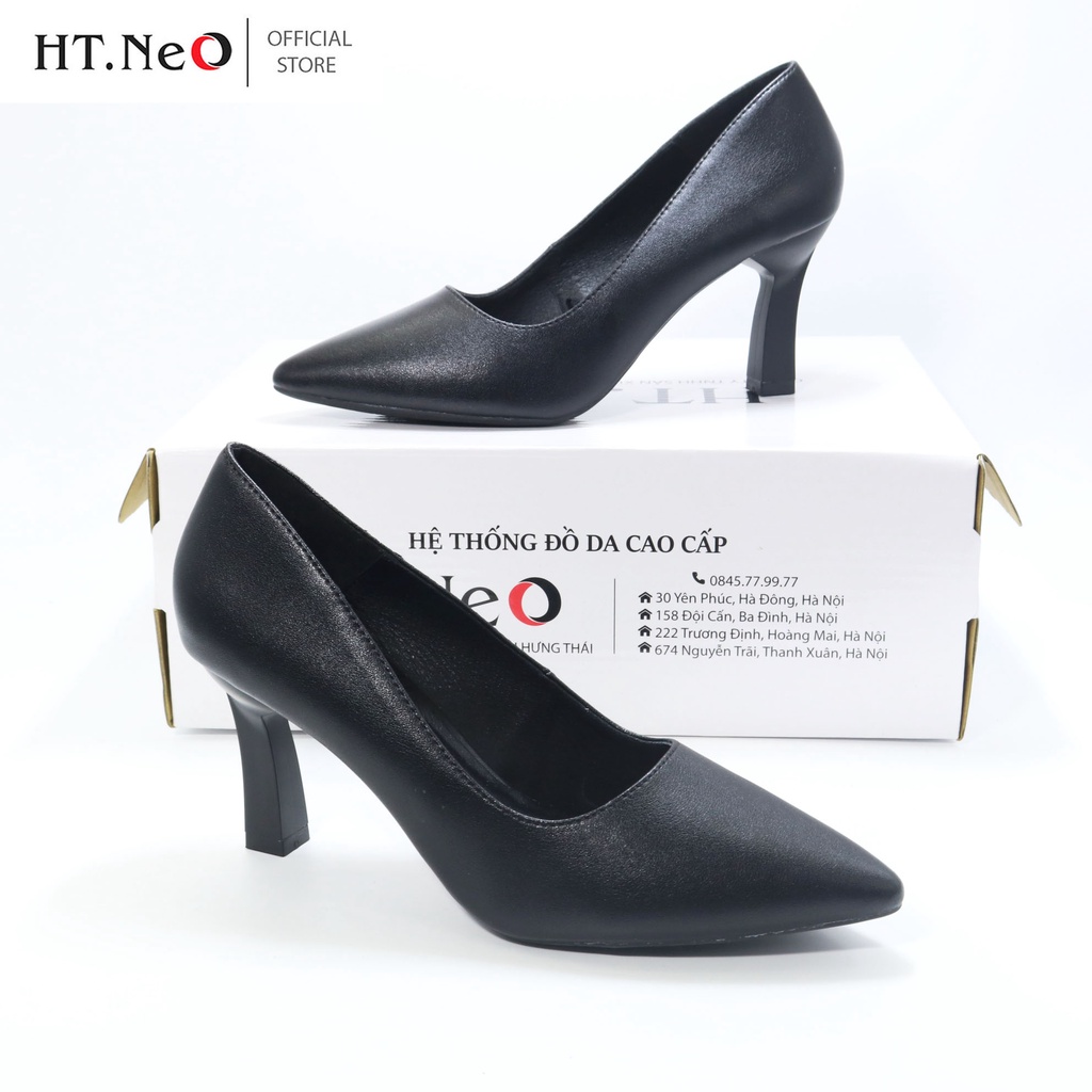 Giày công sở - Giày cao gót nữ HT.NEO da bò thật ,cao 7cm giúp tôn dáng tăng chiều cao ,thiết kế trẻ trung ,sang trọng