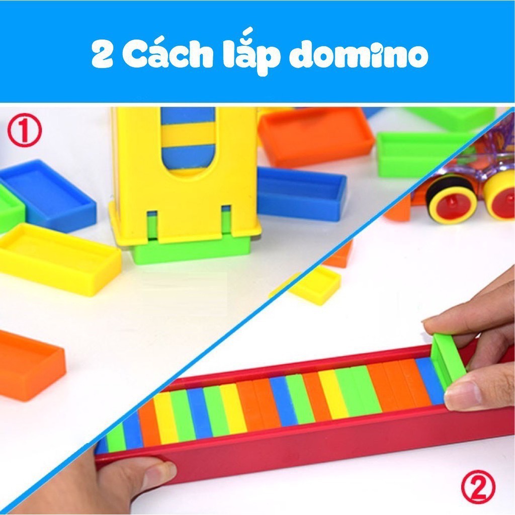 Tàu Lửa Xếp Domino Cho Bé Thỏa Sức Sáng Tạo