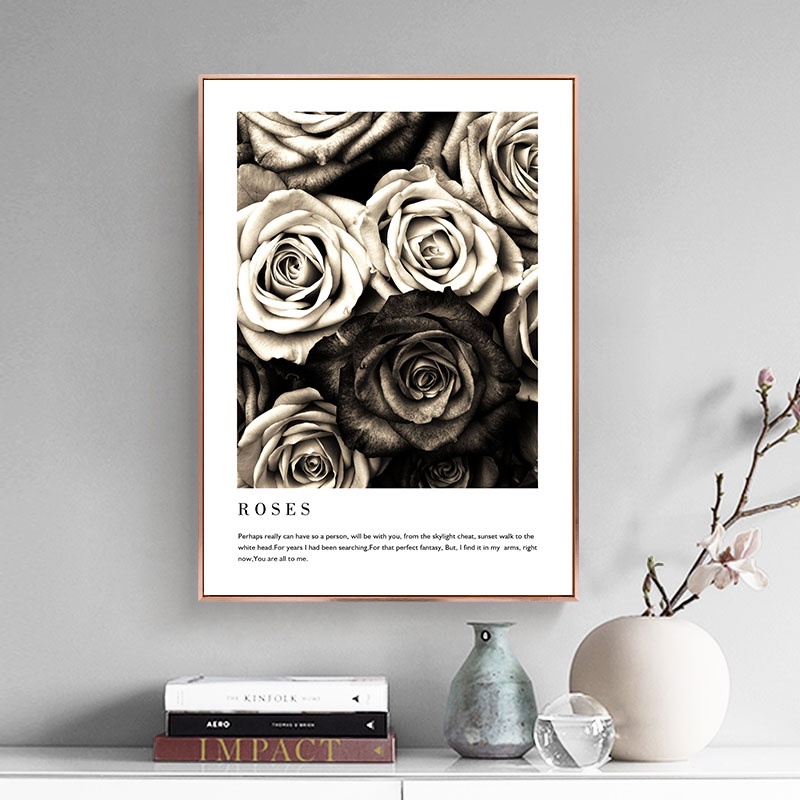 Tranh vải canvas treo tường trang trí gam màu trắng đen nghệ thuật