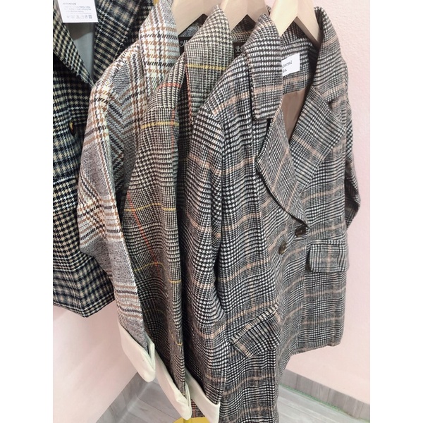 Áo dạ kẻ blazer | BigBuy360 - bigbuy360.vn