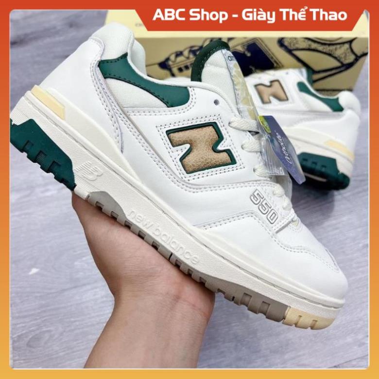 Giày New Balance 550 Green Yellow, Giày New NB crt300 574 trắng kem vàng Học SInh