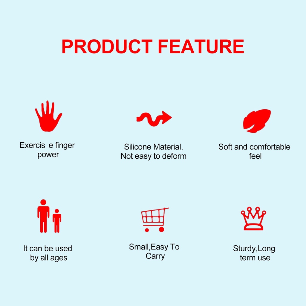 Dụng cụ luyện tập ngón tay bằng silicon nhiều màu tùy chọn