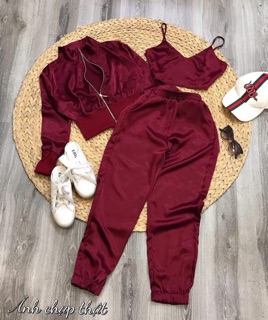 Set thể thao phi lụa 3 món ( hình thật SP)