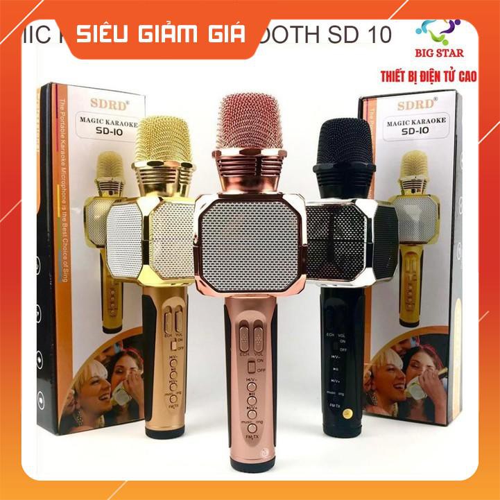 New Micro karaoke bluetooth SD10 cực hay - chính hãng - BH 6 tháng - phiên bản 2020