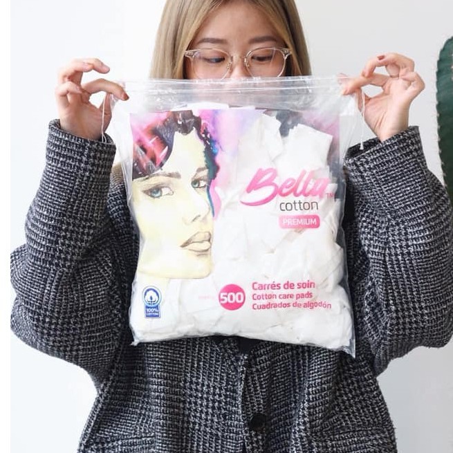 Bông tẩy trang Bella Cotton Premium 500 miếng