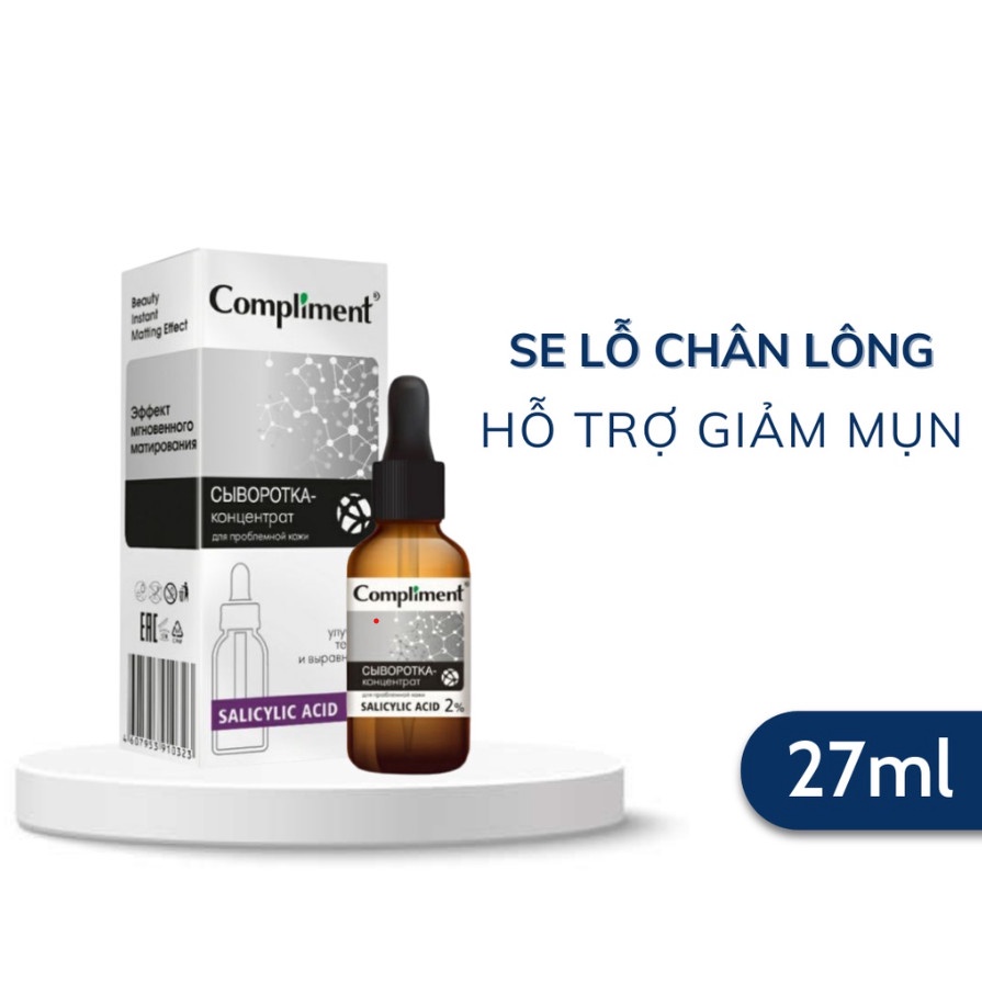 Serum se khít lỗ chân lông Serum Compliment giảm mụn mờ thâm giảm nhăn dưỡng trắng da [Tặng máy masage mặt]