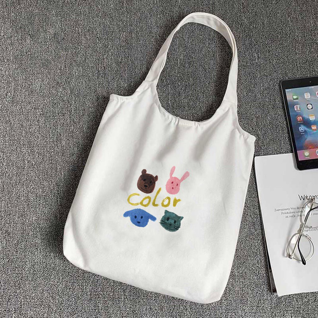 Túi Canvas [ZCrush] Tote Vải Canva In Hình Họa Tiết Cute