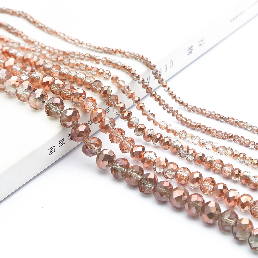 Chuỗi hạt pha lê thạch anh dùng làm đồ trang sức bông tai vòng tay 2-10mm