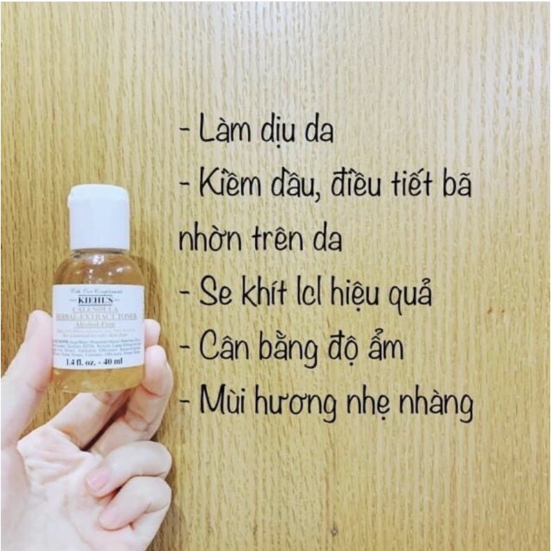 🍀(CHÍNH HÃNG) Toner Hoa Cúc KIEHL’S Calendula Herbal - Extract Toner 40ML 🍀