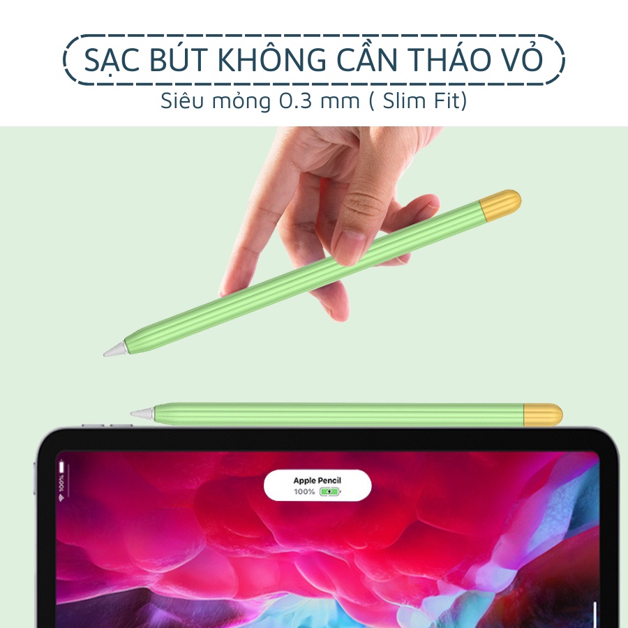 Ốp Bút Pencil 1 2, Chất Liệu Silicone Siêu Mỏng 0.3mm