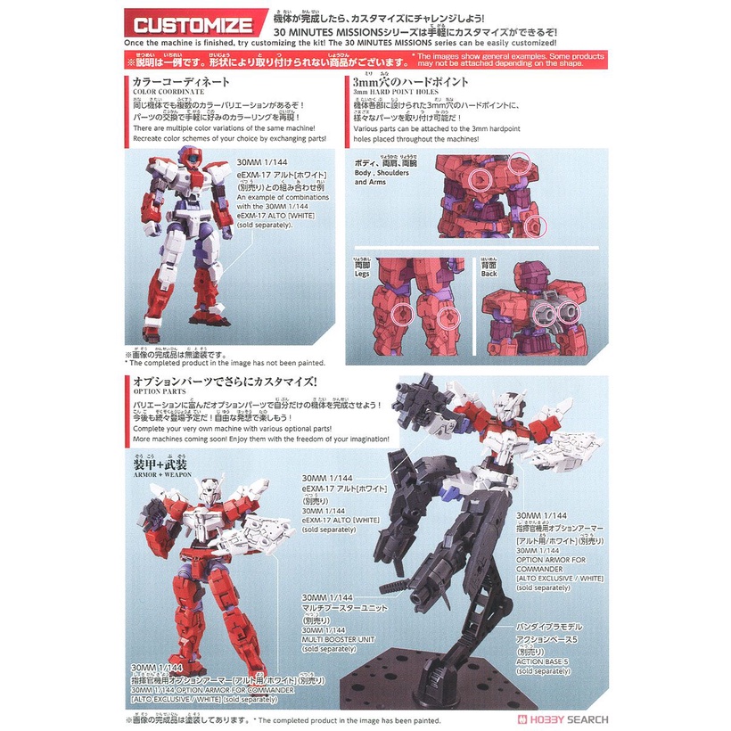 Mô hình 30MM Alto  eEXM-17 07 Bandai