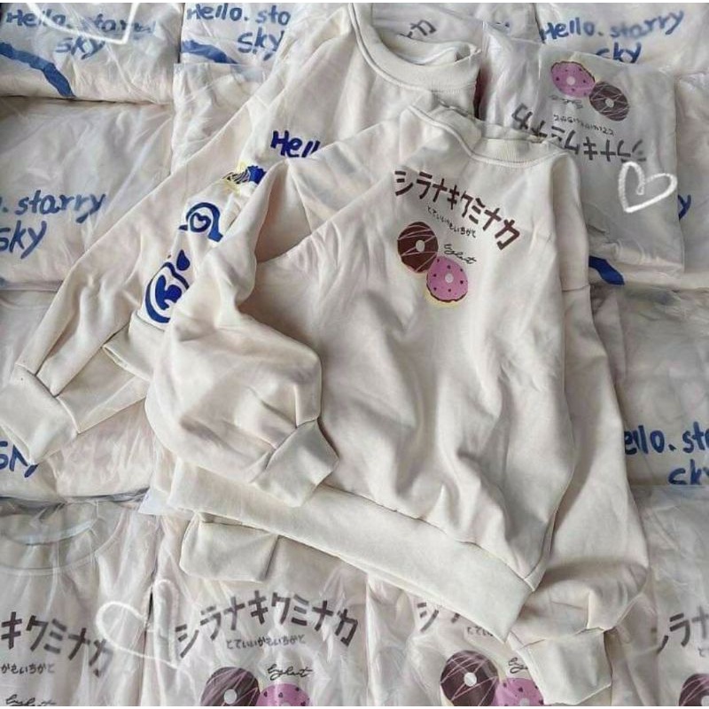 Áo Sweater Nỉ Donut Tay Bồng Form Rộng Phong Cách Ulzzang - Sayhey Clothing | BigBuy360 - bigbuy360.vn