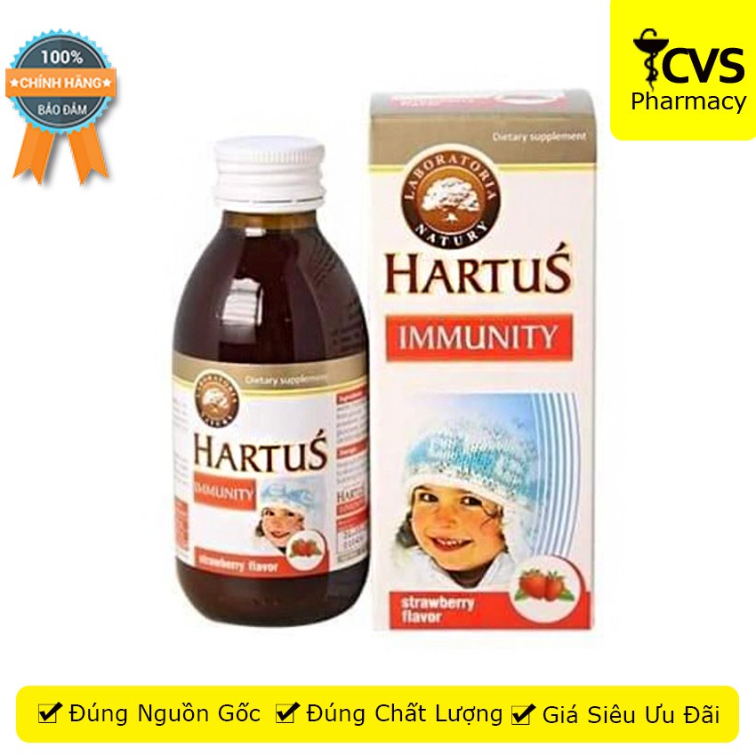 Siro Hartus Immunity 150ml - Tăng cường sức đề kháng cho trẻ - cvspharmacy