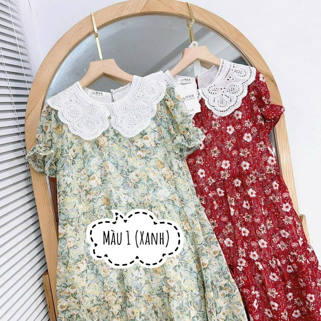 Đầm Bầu Váy Bầu Chất Voan Hoa Nhí Cổ Sen Dễ Thương Lịch Sự Đi Làm Đi Chơi Xinh Xắn HD2944 Honey Mommy