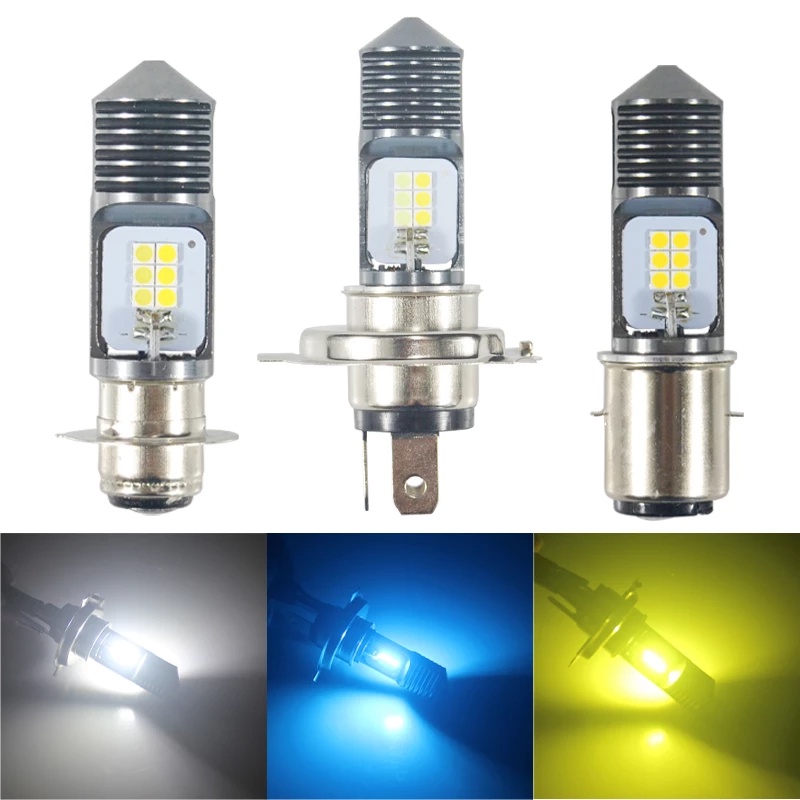 Đèn pha KEVANLY H6 P15D bóng LED thay thế cho xe moto
