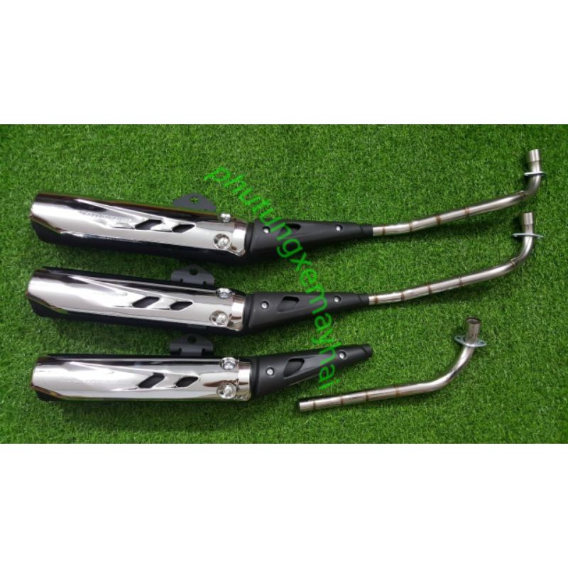 pô exciter 2010 giả zin tiếng êm và móc sẵn nỉ hơi pô 1/1 đã chế cổ cho các dòng sirius jupiter taurus lắp như zin
