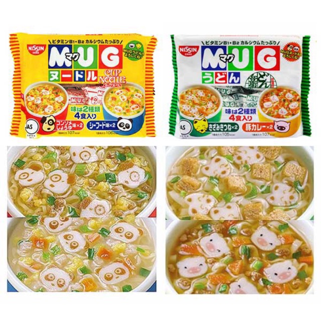 Mỳ mug cho be vàng vị thịt , xanh vị rau củ