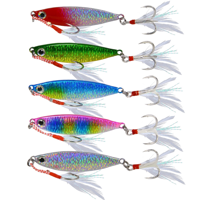 Mồi nhử câu cá VIB gồm 5 màu cỡ 4.5cm/ 5cm/ 5.5cm/ 6cm/ 8g/ 10g/ 15g/ 20g thiết kế 3D kèm ba lưỡi móc sắc nhọn