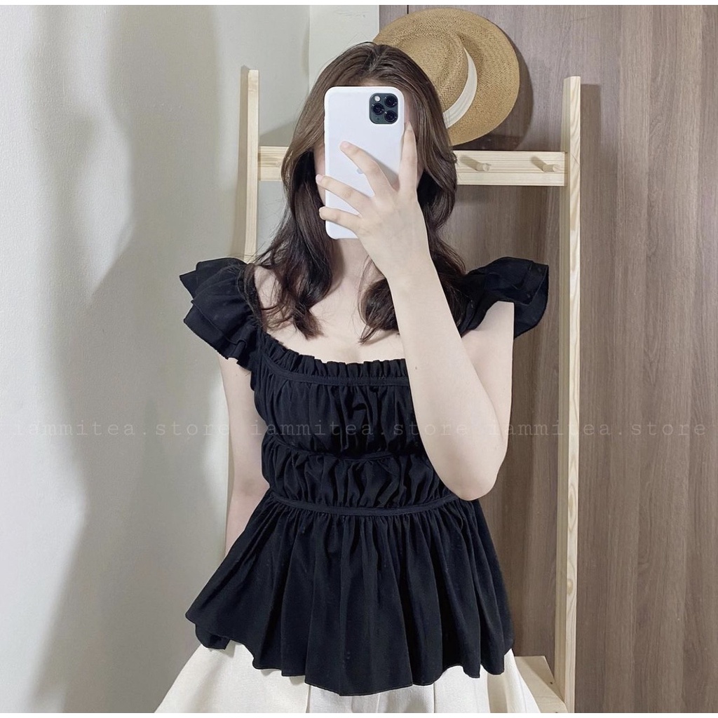 Mono Top - Áo nhún bèo phong cách Hàn Quốc