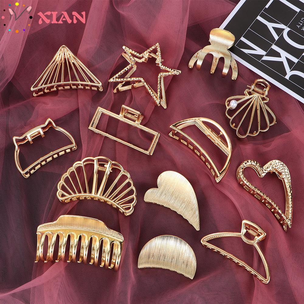 (Hàng Mới Về) Kẹp Tóc Càng Cua Bằng Kim Loại Thời Trang Cho Nữ