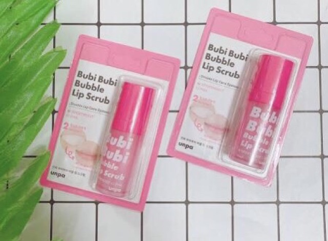 Tẩy da chết môi sủi bọt Unpa Bubi Bubi Lip #001 12ml