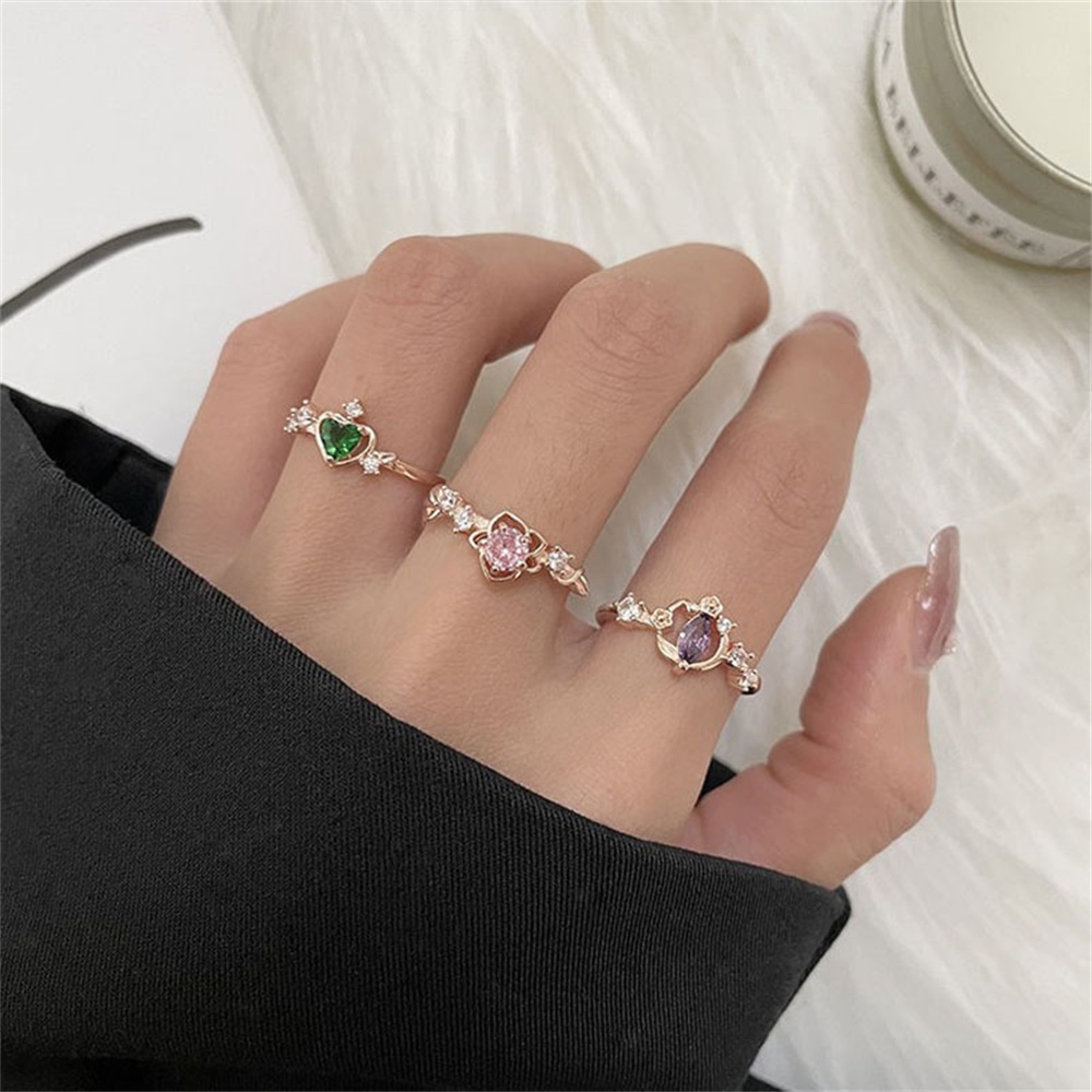 Nhẫn hình vương miện đính đá thời trang cho nữ