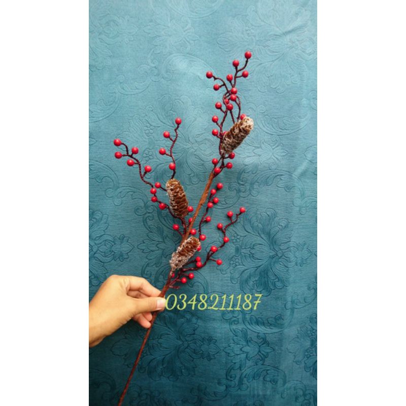 cành cherry mix quả thông