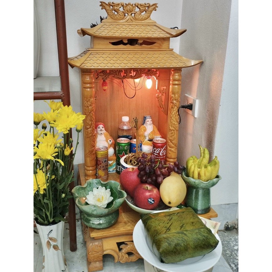 Ly đựng quả phật thủ bằng sứ men hỏa biến