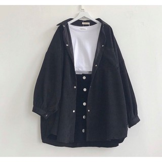ÁO KHOÁC SƠ MI GÂN UNISEX (ẢNH THẬT)