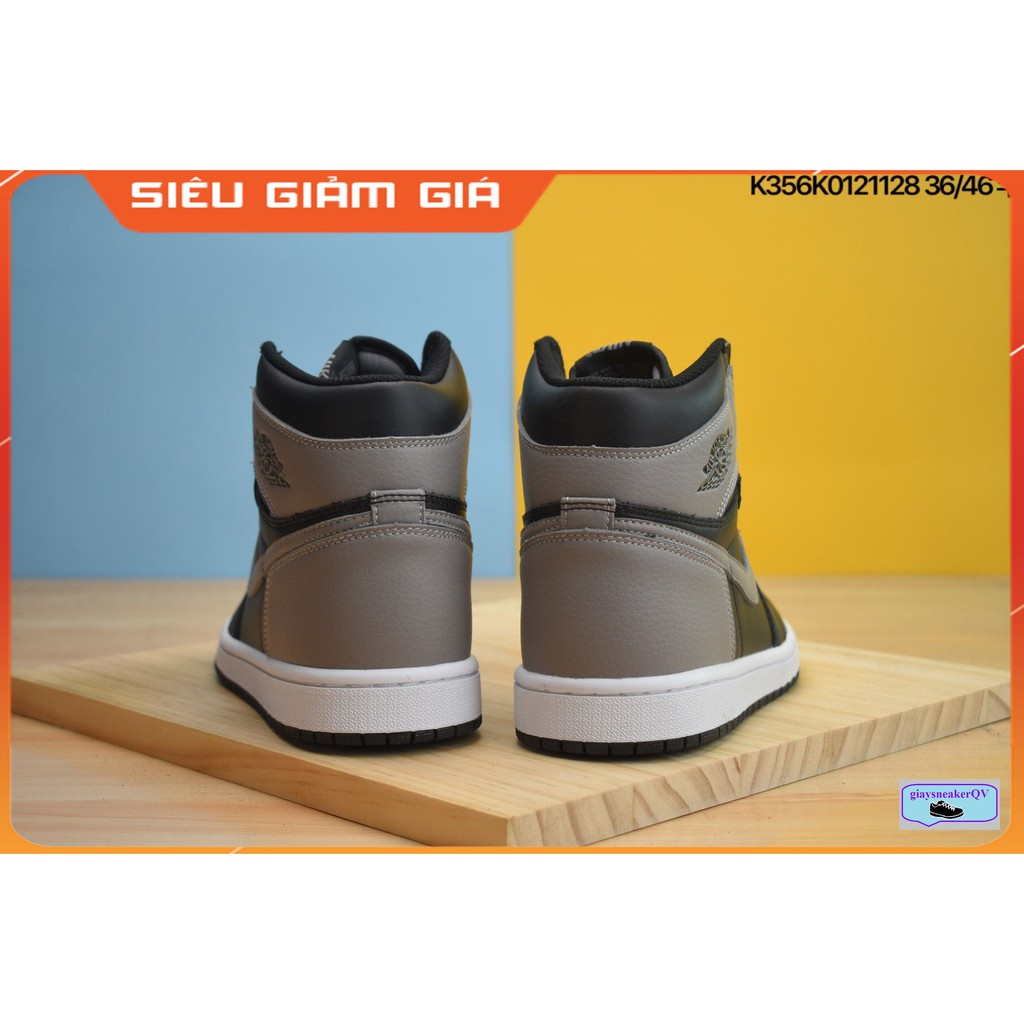 (Full Box + Sale ) Giày Thể Thao Air Jordan 1 Retro High Shadow (2018) xám đen Cao Cổ Siêu Đẹp Dành Cho Nam Nữ