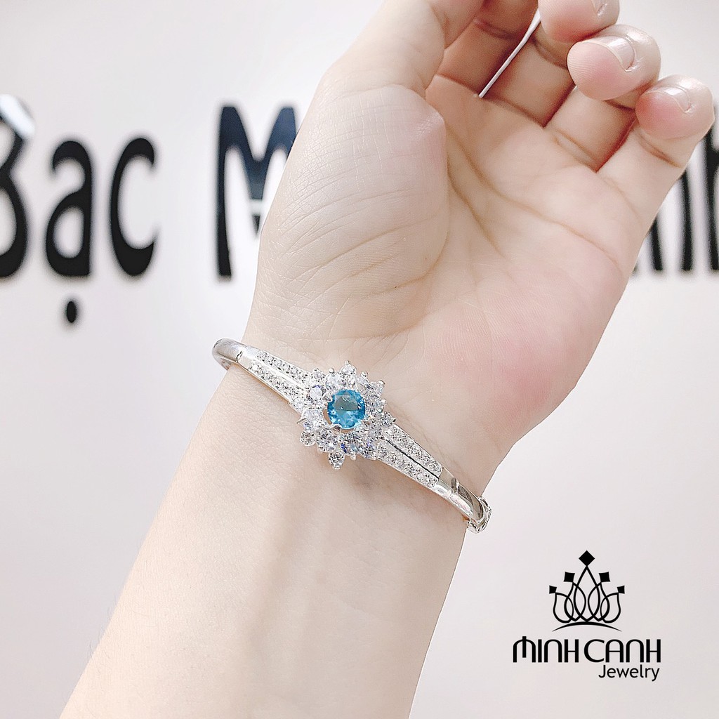Vòng Tay Bạc Nữ Hoa Sen Quốc Hoa - Minh Canh Jewelry