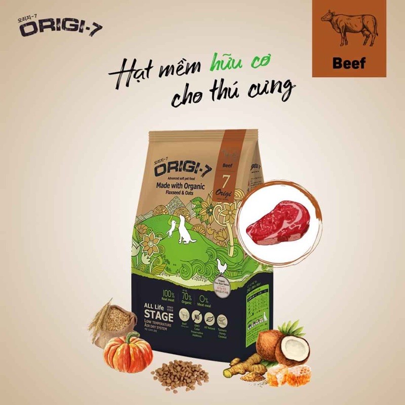 Hạt mềm dành cho thú cưng mọi độ tuổi. Origi Bao 6kg( 400g x 15 gói)