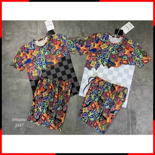 Đồ bộ nam , Set thể thao nam LV Họa tiết độc lạ (có big size tới 88kg) T&N Shop