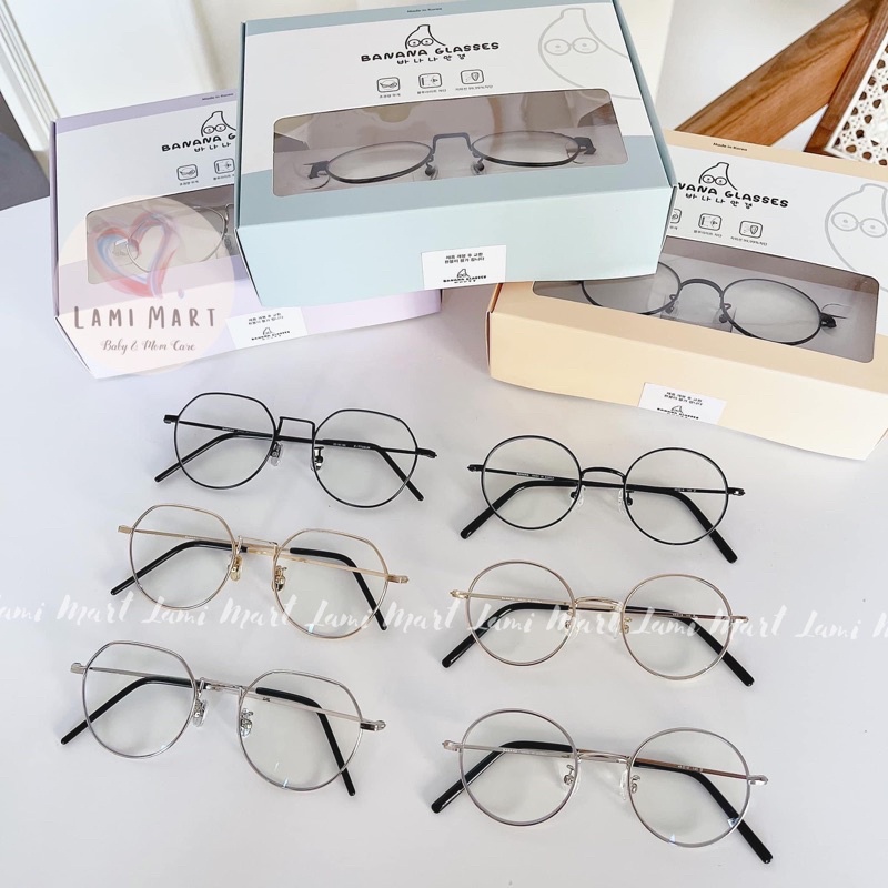 KÍNH CHỐNG CẬN, CHỐNG ÁNH SÁNG XANH BANANA GLASSES CHO BÉ MADEINKOREA