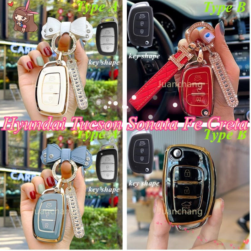 Vỏ TPU Bảo Vệ Chìa Khóa Xe Hơi Hyundai Tucson Sonata Fe Creta ix25 ix35 ix45 i10 i20 i30 i40 Verna Solaris Mistra Elantra Accent Kona Solaris Elantra Festa Palisade Avante