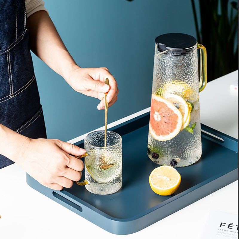 Cốc thủy tinh quai sần cao cấp chịu nhiệt 350ml